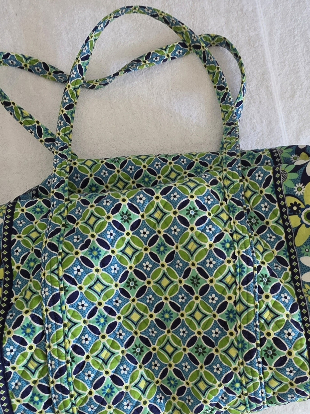 Vera Bradley Large Travel Duffel Bag Daisy Daisy Retired Y2K Vintage 22"